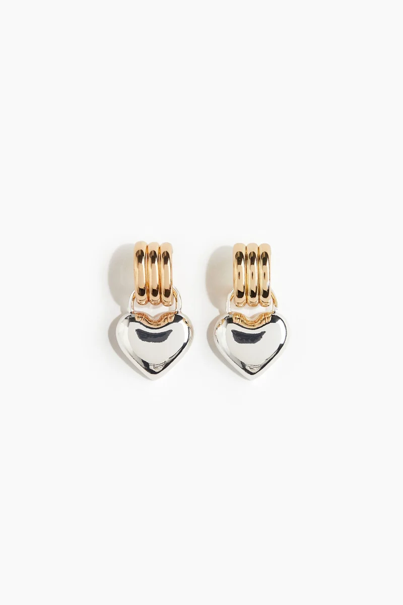 H&M Two-tone pendant earrings